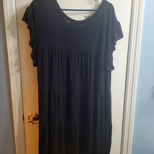 Black tiered boutique dress